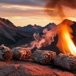 BURNING SAGE IN MOUTAINS