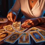 Psychic reader with tarot cards