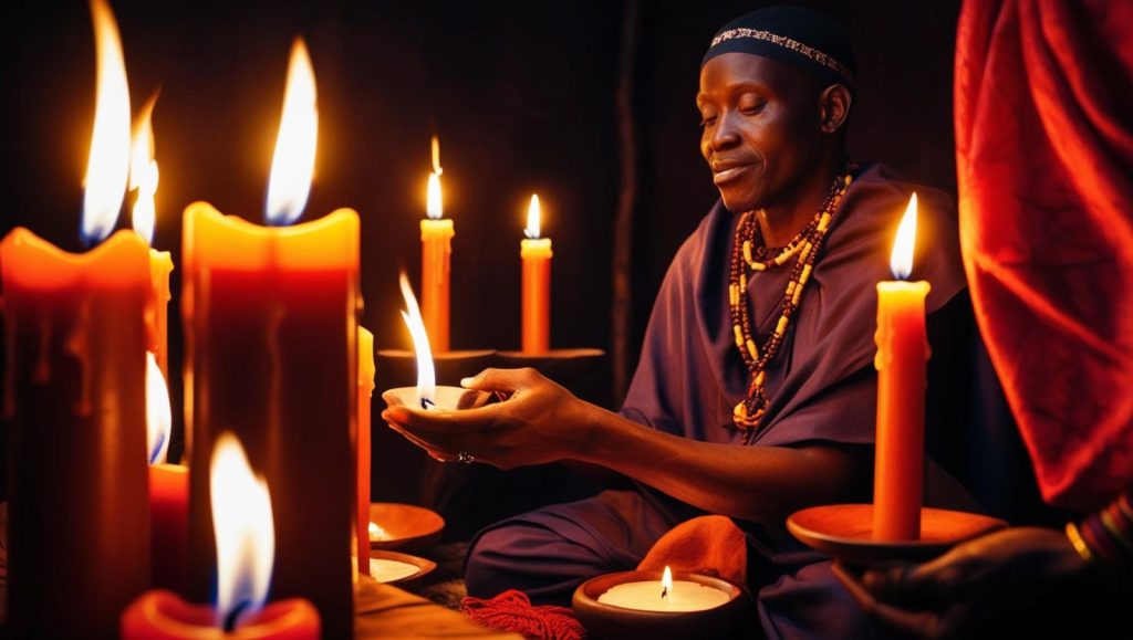 _sangoma dr abu love spell caster with burning candles